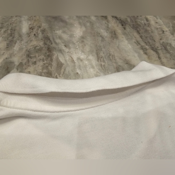 Croft & Barrow Classic White Polo Embroidered Orange Palmento Moon Top Shirt XL - Picture 9 of 10